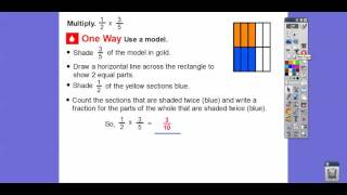 Fraction Multiplication  Lesson 76 Go Math [upl. by Madriene]