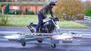 DIY Hoverbike Motorcycle Modified for Flight [upl. by Einitsed656]