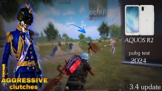 Sharp Aquos R2 😍  ACE Tire  Intense Rush Gameplay 🔥  R2 pubg Test 2024 [upl. by Atilemrac]