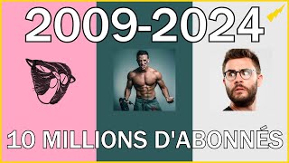 Les YouTubers Français avec 10 MILLIONS dabonnés 20092024 Squeezie Tibo InShape Cyprien Michou [upl. by Akcirederf]