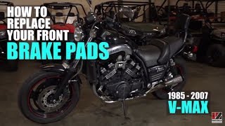 How to Change Motorcycle Brake Pads  Yamaha Vmax  Partzillacom [upl. by Arri]