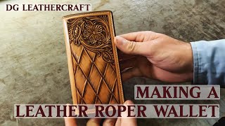 Making a Leather Roper Wallet [upl. by Iddet473]