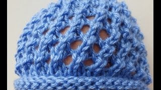 KNITTED Lacy Hat For Baby [upl. by Ytsim]