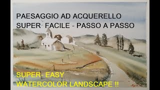 Acquerello tutorial quotPaesaggio facile facilequot  watercolor tutorial Easy Landscape  demo [upl. by Huntley668]