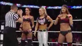 WWE Superstars 022014 The Bella Twins And Natalya Vs Eva Marie Summer Rae And Tamina Snuka [upl. by Rosy]