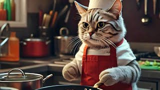 When Cats Become Chefs Cooking Up Some Fishy Fun😂🤣 [upl. by Scherle810]