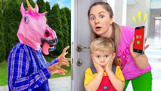 Whos At the Door  More Kids Videos by Diana and Roma Family [upl. by Nie721]