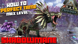 ARK Fjordur  SHADOWMANE  How To Trap amp PERFECT Tame Max Level On 1x TAMING amp Spawn Location [upl. by Farlee]