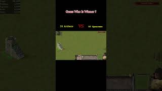 Arches VS Spearmen battle strongestbattlegrounds stronghold match [upl. by Yelloh]