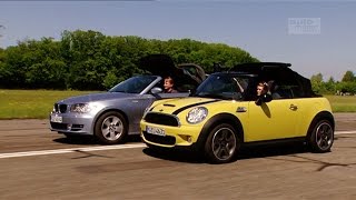 BMW 1er Cabrio gegen Mini Cabrio aus dem Archiv  Throwback Thursday  auto motor und sport [upl. by Laerdna]