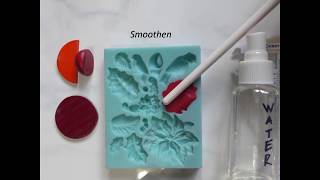 Polymer Clay Tutorial Mold Release Agents Water or Cornstarch Powder [upl. by Ronnoc157]