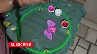 Hand paint flower on suitHand paint for beginners [upl. by Lewan]