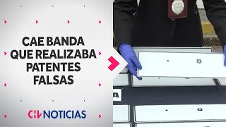 CAE BANDA DE FALSIFICADORES de patentes en San Miguel Usaban molde importado  CHV Noticias [upl. by Ube]