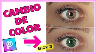 Como CAMBIAR el COLOR de los OJOS PICSART  CAMBIO de LOOK Shorts [upl. by Homovec]