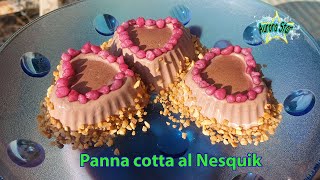 Ricetta per la panna cotta con latte e Nesquik per San Valentino [upl. by Kalikow713]