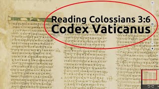 Codex Vaticanus on Vatican Library website Colossians 36 [upl. by Cody]