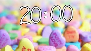 Valentine’s Day 20 Minute Countdown Timer With Music 🎵❤️  NO ADS During the Video [upl. by Loredana]