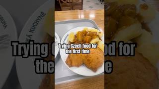 American tries Czech food for the first time shorts food prague [upl. by Hull]