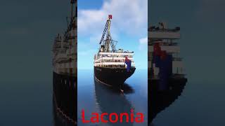 Minecraft RMS Laconia ship maritime cruiseship disaster sinking history minecraft [upl. by Kreiner87]