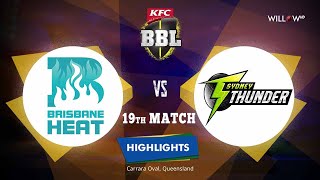 Highlights 19th Match Brisbane Heat vs Sydney Thunder19th Match  Brisbane Heat vs Sydney Thunder [upl. by Pruchno]