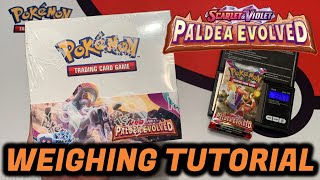 Paldea Evolved Booster Box Weighing Tutorial [upl. by Filiano]