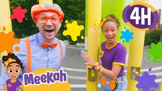 Meekah and Blippi Visit the Space Needle Playground  Educational Videos for Kids [upl. by Kimble186]