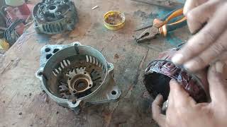 Repairing Engine Alternator with Basic Tools in Just [upl. by Oramug]