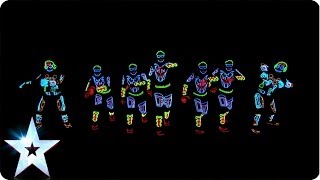 Electro Techno Dance Act  Light Balance  Britains Got Talent 2014 [upl. by Oynotna]