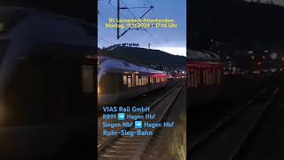 RuhrSiegBahn  RB91 Siegen Hbf ➡️ Hagen Hbf LennestadtAltenhundem Mo 111124  1714 Uhr [upl. by Nosille794]