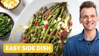 Roasted Asparagus with Lemon Vinaigrette  EASY Easter side dish to make this year [upl. by Kopp]