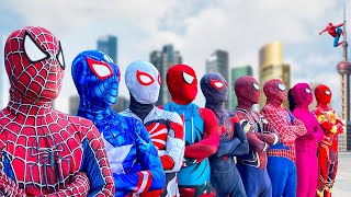 What If 9 SPIDER MAN in 1 HOUSE   Hey All SuperHero  Go To Trainning Nerf Gun   Follow Me [upl. by Nahsed]