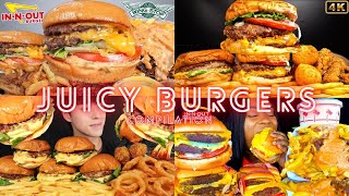 🍔 JUICY BURGERS MUKBANG COMPILATION  ASMR BIG BITES  EATING SOUNDS [upl. by Reppiks748]