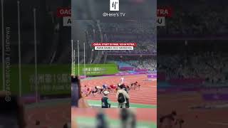 Momen Gagal Start di Final 100 Meter Putra Asian Games 2022 Hangzhou [upl. by Gavini]