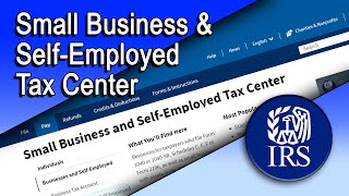 IRS Small Business SelfEmployed Tax Center [upl. by Einnaf811]