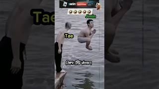 Jimin swimming talent 🐤😍🤣 bts jimin v funny swimming memes viralvideo shorts [upl. by Suravart]