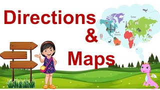 Directions and Maps l Learn about directions l Directions for kids l Class 3 [upl. by Suirada]