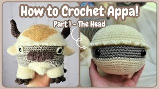 How to Crochet a Flying Bison  Part 1  The Head [upl. by Nilcaj]