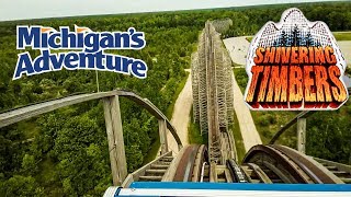 2019 Shivering Timbers Roller Coaster On Ride Front Seat HD POV Michigans Adventure [upl. by Bess251]