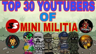 TOP 30 YOUTUBERS OF MINI MILITIADA2 legendsminimilitiaminimilitianminimilitiaclassic [upl. by Odlaumor]