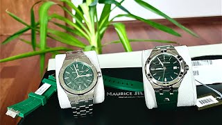 Maurice Lacroix Aikon Green Automat vs Quartz Is it worth to pay more for automat Compare review [upl. by Pomcroy]