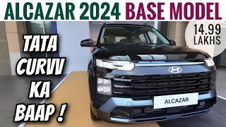 Hyundai Alcazar Facelift 2024 Base Model Review  Forget Curvv  New Alcazar 2024 Base Model Petrol [upl. by Nessej290]