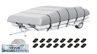 VEVOR Pontoon Boat Cover 1920 Waterproof Trailerable Pontoon Cover 800D Marine Grade Review [upl. by Violetta]