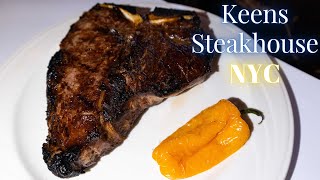 Eating at Keens Steakhouse NYC Better than Peter Luger [upl. by Ytak]