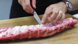 How to Remove the Silver Skin From Baby Back Ribs  Ways to Prepare Ribs [upl. by Marysa700]