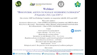 Webinar ISPP Biocontrol agents to manage seedborne pathogens [upl. by Chiaki]