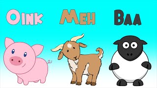 Animals On The Farm  Kids Learning Videos amp Animal Songs  LittleKidsTV [upl. by Nairred460]