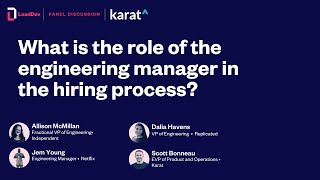 What is the role of the engineering manager in the hiring process [upl. by Nalyt]