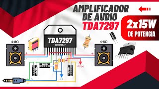 Amplificador de audio TDA7297 de 30w 2x15w fácil de hacer [upl. by Avevoneg]