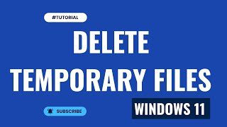 how to delete temporary files windows 11 [upl. by Marchall]