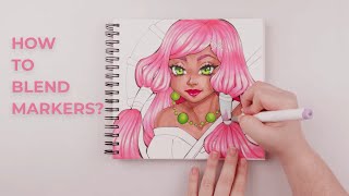 Ohuhu Markers Blending Tutorial 30 [upl. by Atiuqer]